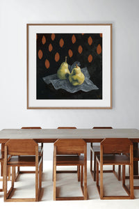 LIMITED EDITION PRINT 'Pears, Freezer Bag, Autumn Leaves' [ EXTRA LARGE ]