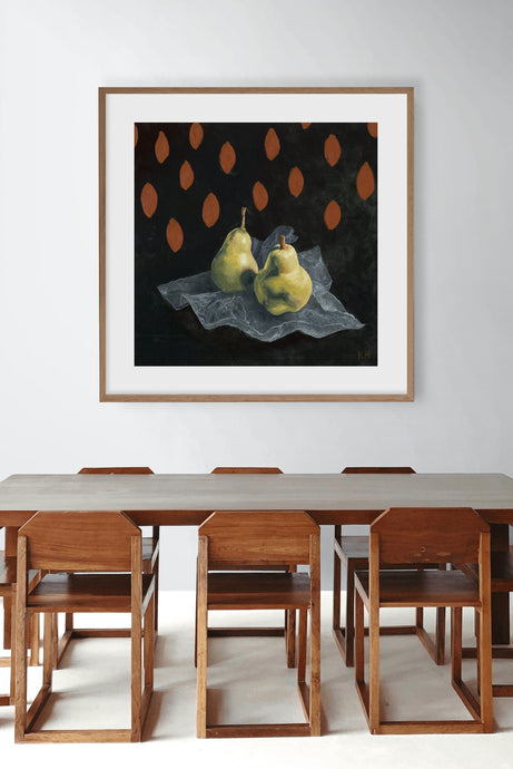 LIMITED EDITION PRINT 'Pears, Freezer Bag, Autumn Leaves' [ EXTRA LARGE ]