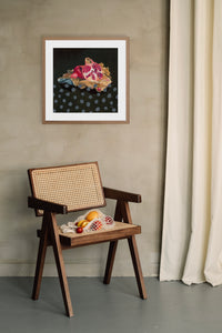 LIMITED EDITION PRINT 'Pomegranate, Gold Foil, Stones' [ MEDIUM ]