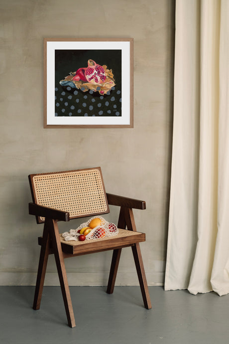 LIMITED EDITION PRINT 'Pomegranate, Gold Foil, Stones' [ MEDIUM ]