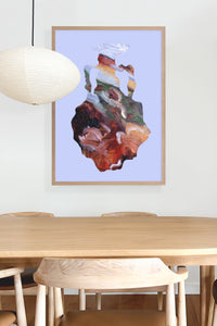 LIMITED EDITION PRINT 'Contained, Series 1, Vessel #6' [ Earthy Colours, Purple Background ]