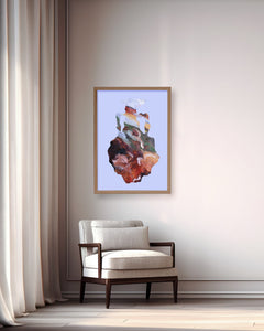 LIMITED EDITION PRINT 'Contained, Series 1, Vessel #6' [ Earthy Colours, Purple Background ]