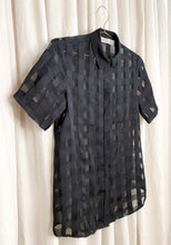 • PRE-LOVED • Alice McCall Checked Shirt [ Black, Organza, Short Sleeved, Size 8 ]