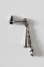 DRIZZLE EARRINGS [ Silver, Rhodium Plated, Teardrop Charms ]