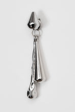 DRIZZLE EARRINGS [ Silver, Rhodium Plated, Teardrop Charms ]