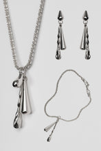 • SAVE 20% • DRIZZLE JEWELLERY SET [ Silver, Rhodium Plated, Teardrop Charms ]