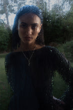 DRIZZLE NECKLACE [ Silver, Rhodium Plated Brass, Teardrop Charms ]