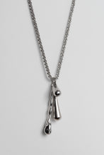 DRIZZLE NECKLACE [ Silver, Rhodium Plated Brass, Teardrop Charms ]
