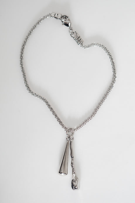 DRIZZLE BRACELET [ Silver, Rhodium Plated, Teardrop Charms ]