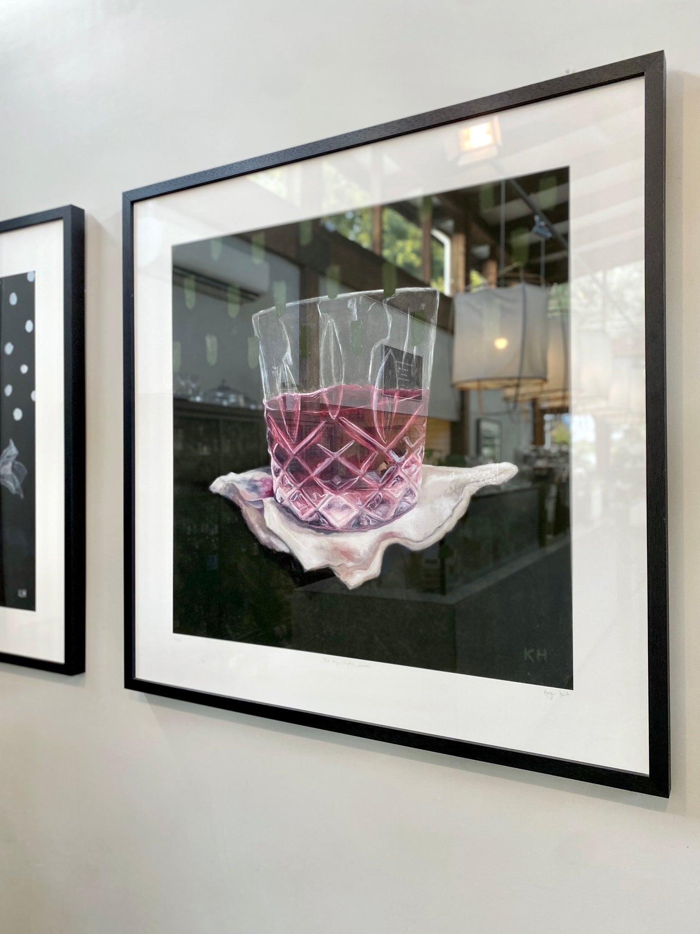 • FRAMED • LIMITED EDITION PRINT 'Red Wine, Napkin, Leaves' [ EXTRA LARGE ]