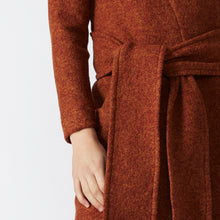SIENNA WRAP JUMPSUIT [ Red - Orange 100% Wool, Long Sleeved ]