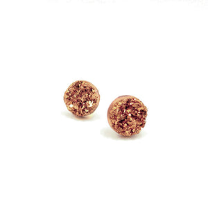 FAUX DRUZY STUDS [ COPPER ]