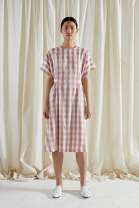 Date Night Gingham Dress - Apple Check - Made In Australia - SALE – WHITE  SUEDE