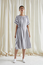 EVE DRESS ~ CONVERTIBLE ~ NEUTRAL [ Grey & White Striped, Waist Ties ]