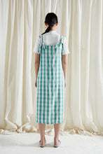 FORBIDDEN FRUIT DRESS ~ REVERSIBLE ~ APPLE [ Green & White Check Gingham Tie Pinafore ]