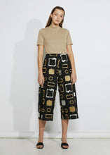 HEAVY METAL CULOTTES [ Gold, Silver Patterned Embroidery On Black Cotton ]