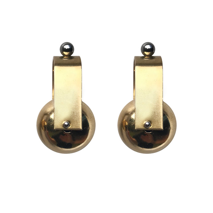 MIRAGE EARRINGS [ Gold Plated Brass, Round Beads ] ~ Last Chance!