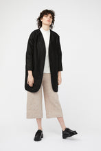MOSAIC REVERSIBLE COAT ~ NAVY / BLACK [ Quilted Patchwork, Wool, Linen, Cotton ]