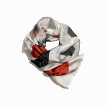 SOFT ROCK SCARF [ Marble Patterned Printed Silk ]